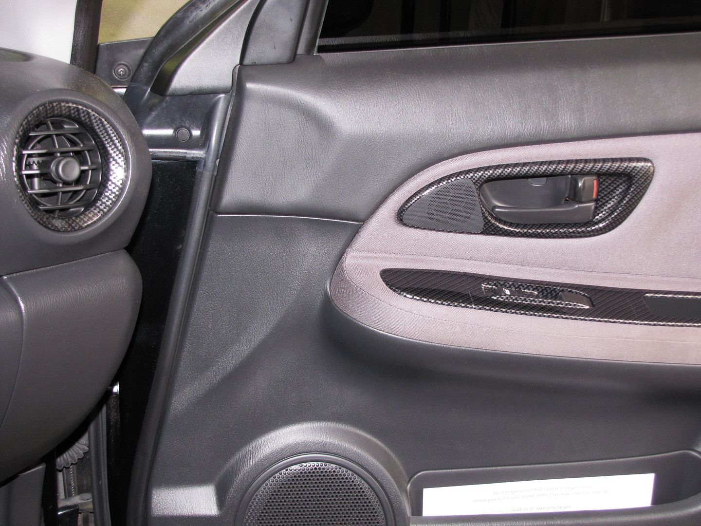 07 WRX Carbon fiber interior trim Hydrographics NASIOC